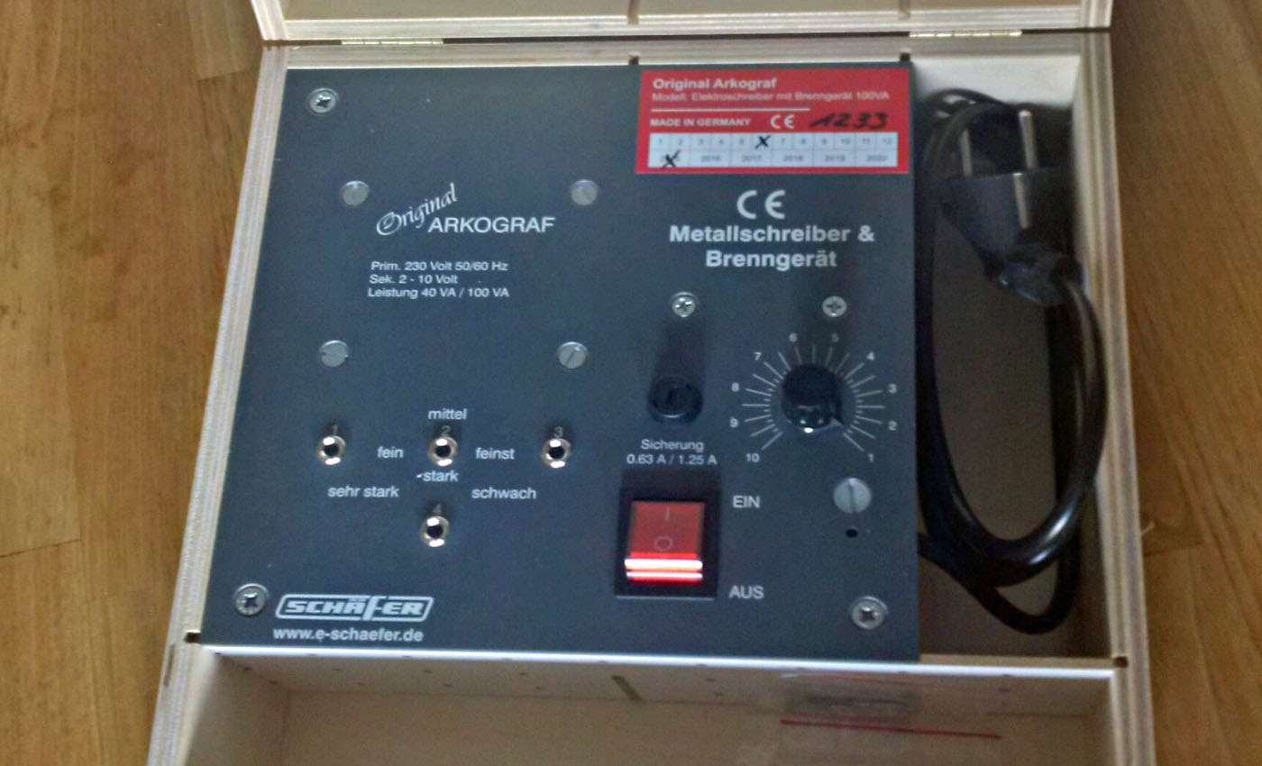 ARKOGRAF Elektroschreiber zur dauerhaften Metallkennzeichnung