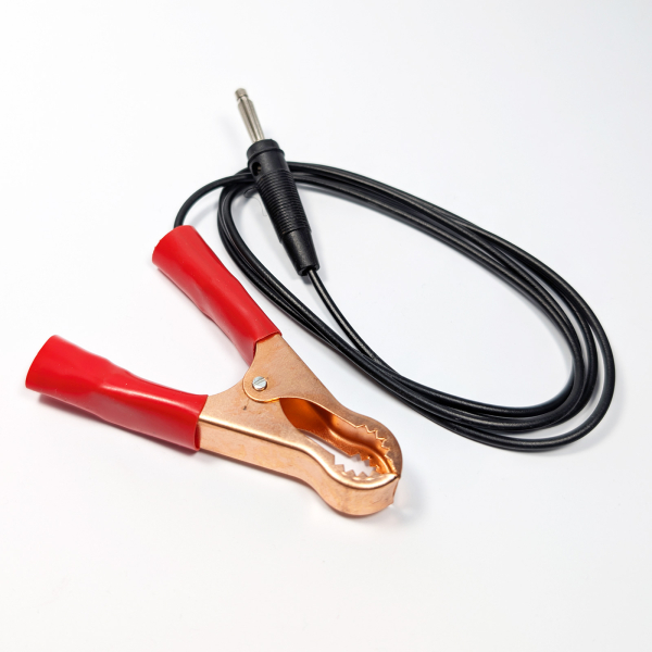 Masseklemme mit Kabel und Stecker für Arkograf Elektroschreiber